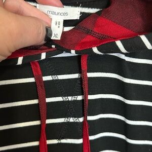 Maurices Black and Red Striped Shirt